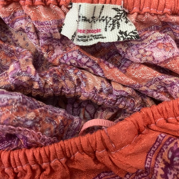 Free People Intimately FP Bali Mariposa Mini Slip Dress Tunic Boho Pink/Orange S - Picture 7 of 9